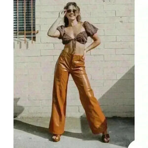 Free People Star Crossed Lovers Straight in Brown Size 10